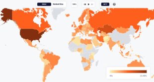Bitcoin mining map as of July 2021